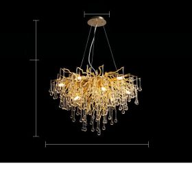 Postmodern Luxury Chandelier Water Drop Crystal Lamp