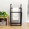 Metal Freestanding Towel Rack 3 Tiers Hand Towel Holder, Black