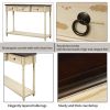 Console Table Sofa Table with Drawers (Beige)