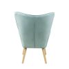 Accent Chair with Ottoman Splicing Cloth Surface