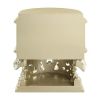 Vatican Nightstand, Champagne Silver Finish