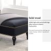 Button Tufted Velvet Chaise Lounge with Nailhead Trim, Solid Wood Legs