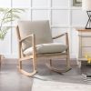 Solid Wood Rocking Chair; Beige