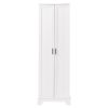Storage Cabinet with Two Doors MDF Board, White