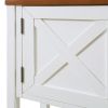 35'' Farmhouse Wood Buffet Sideboard Console Table with Bottom Shelf and 2-Door Cabinet; for Living Room