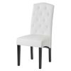 Dining Chair with Solid Wood Legs; White