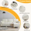 Rhombus Electroplated Golden Tripod Legs Indoor Modular Sofa Beige