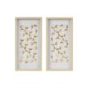 Aurelian Emblem Natural Capiz with Gold Foil 2-piece Shadowbox Wall Decor Set