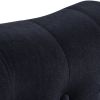 Button Tufted Velvet Chaise Lounge with Nailhead Trim, Solid Wood Legs