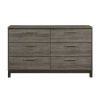 Contemporary Styling Dresser with Antique Bar Pulls Two-Tone Finish