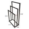 Metal Freestanding Towel Rack 3 Tiers Hand Towel Holder, Black