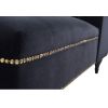 Button Tufted Velvet Chaise Lounge with Nailhead Trim, Solid Wood Legs