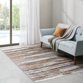 [Only support Drop Shipping Buyer] Riley Watercolor Abstract Stripe Woven Area Rug (Color: as Pic)