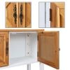 35'' Farmhouse Wood Buffet Sideboard Console Table with Bottom Shelf and 2-Door Cabinet; for Living Room; Entryway; Kitchen Dining Room Furniture (Ant