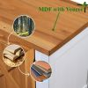 35'' Farmhouse Wood Buffet Sideboard Console Table with Bottom Shelf and 2-Door Cabinet; for Living Room; Entryway; Kitchen Dining Room Furniture (Ant