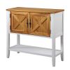 35'' Farmhouse Wood Buffet Sideboard Console Table with Bottom Shelf and 2-Door Cabinet; for Living Room; Entryway; Kitchen Dining Room Furniture (Ant
