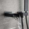 TrustMade Pressure-Balance Waterfall Single Handle Wall Mount Tub Faucet with Hand Shower - 2W01