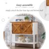 35'' Farmhouse Wood Buffet Sideboard Console Table with Bottom Shelf and 2-Door Cabinet; for Living Room; Entryway; Kitchen Dining Room Furniture (Ant